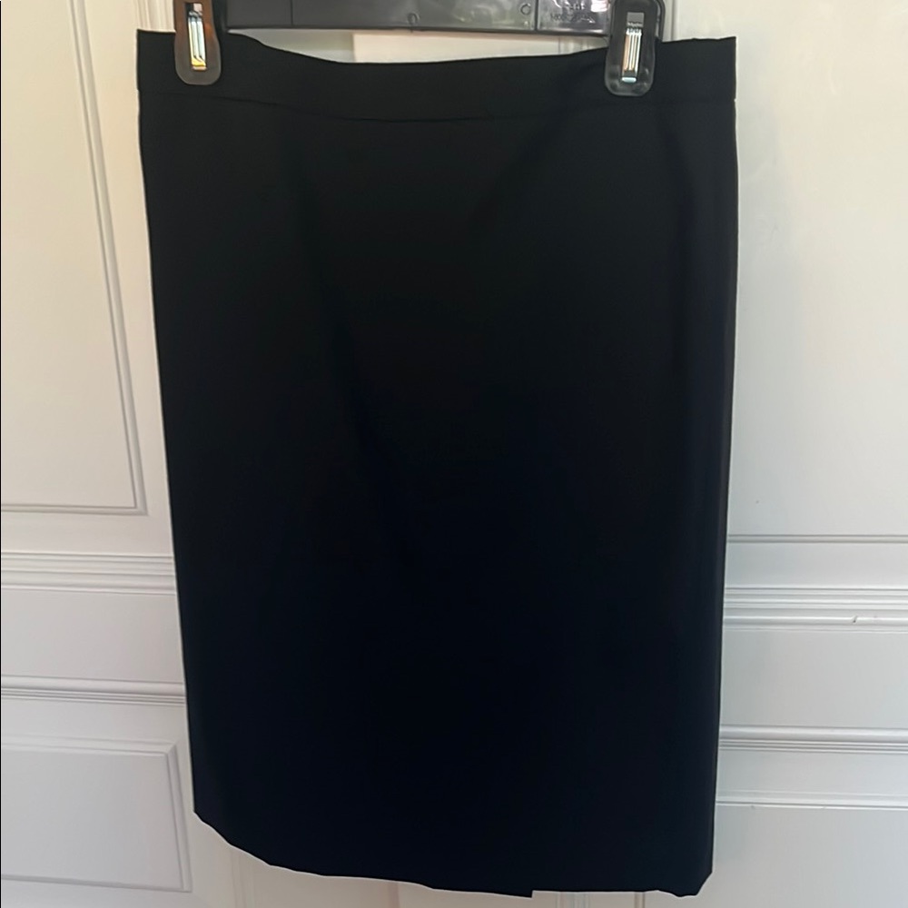 j crew super 120 black skirt